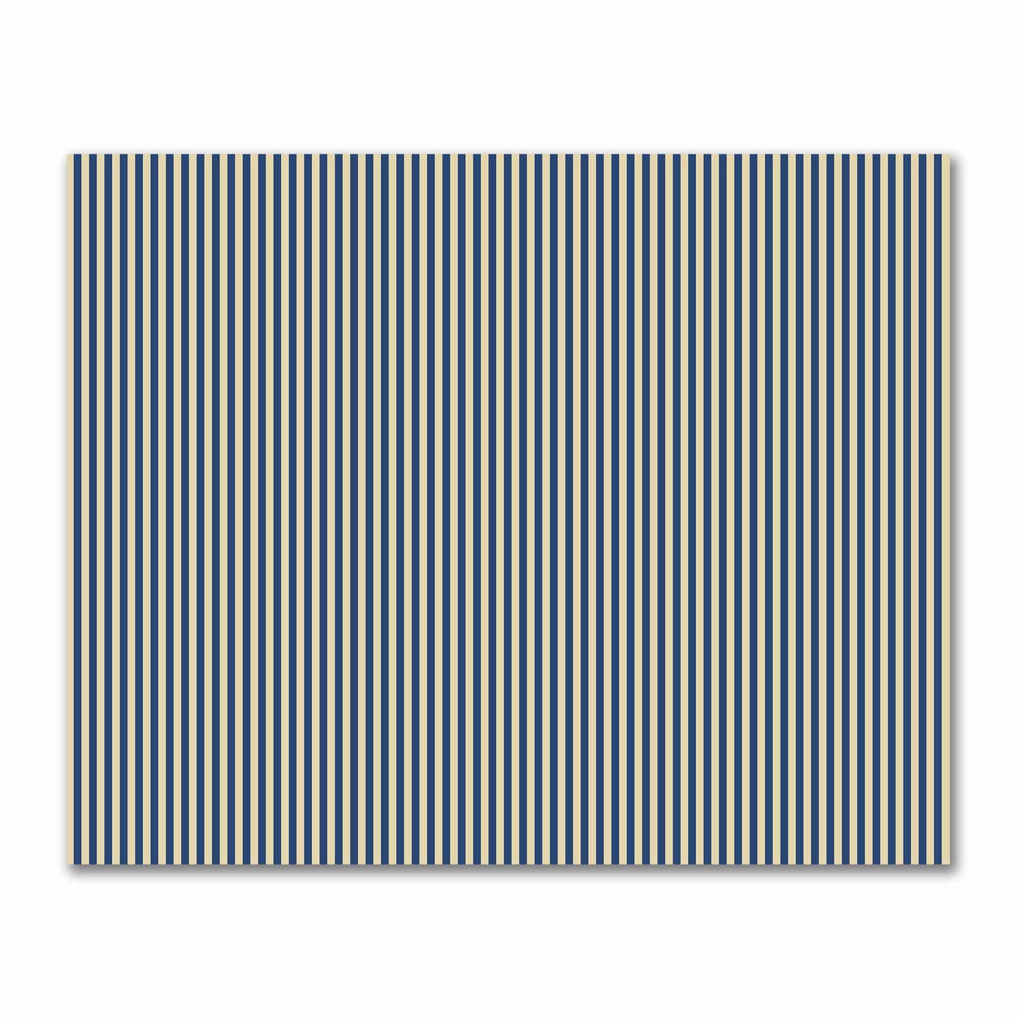 Canvas Fabric with Royal Blue Bars on Tan, FACS-1294-051