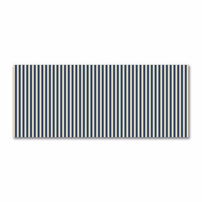 Canvas Fabric with Royal Blue Bars on Tan, FACS-1294-051