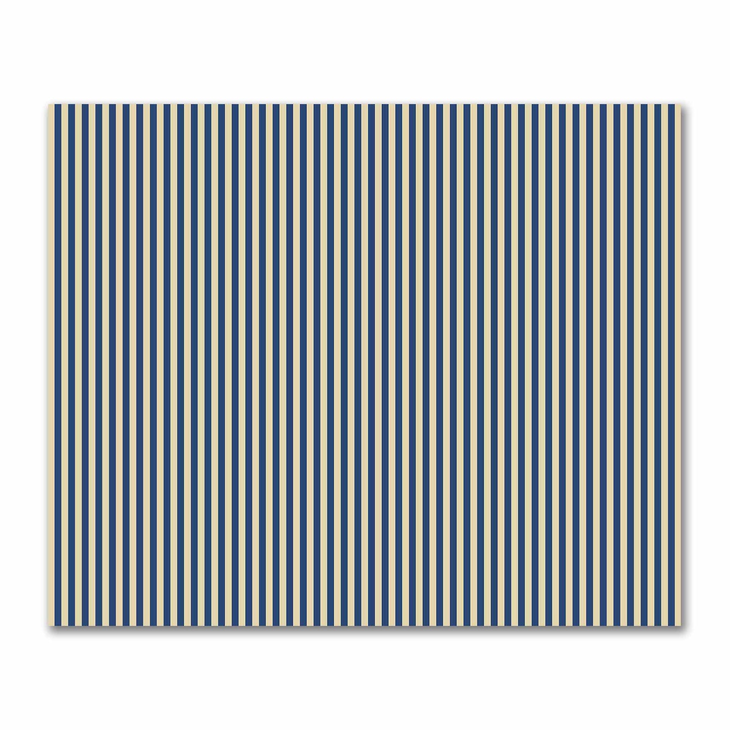 Canvas Fabric with Royal Blue Bars on Tan, FACS-1294-051