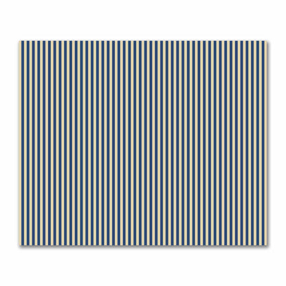 Canvas Fabric with Royal Blue Bars on Tan, FACS-1294-051