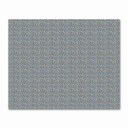 Tan Cotton Sateen Fabric with Royal Blue Hand-painted Dab Motif Print | FACS-1294-092