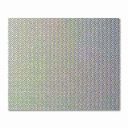 Tan Cotton Sateen Fabric with Royal Blue Repeating Square Motif Print | FACS-1294-122