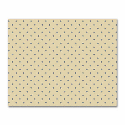 Tan Cotton Sateen Fabric with Royal Blue Hand-painted Swizzle Motif Print | FACS-1294-171