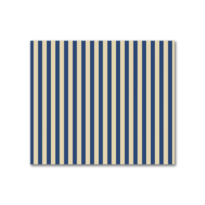 Canvas Fabric with Thin Royal Blue Bars on Tan, FACS-1294-241