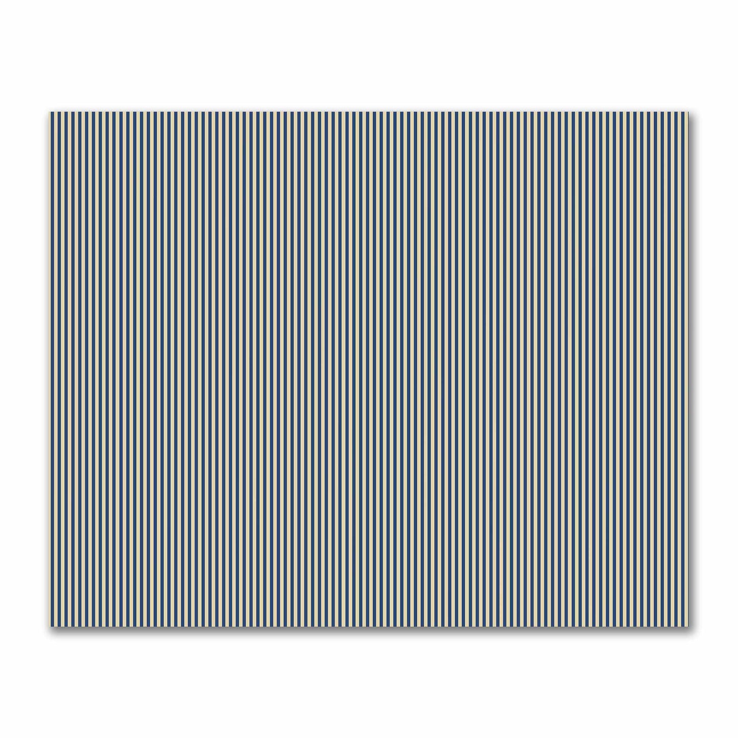 Canvas Fabric with Thin Royal Blue Bars on Tan, FACS-1294-241