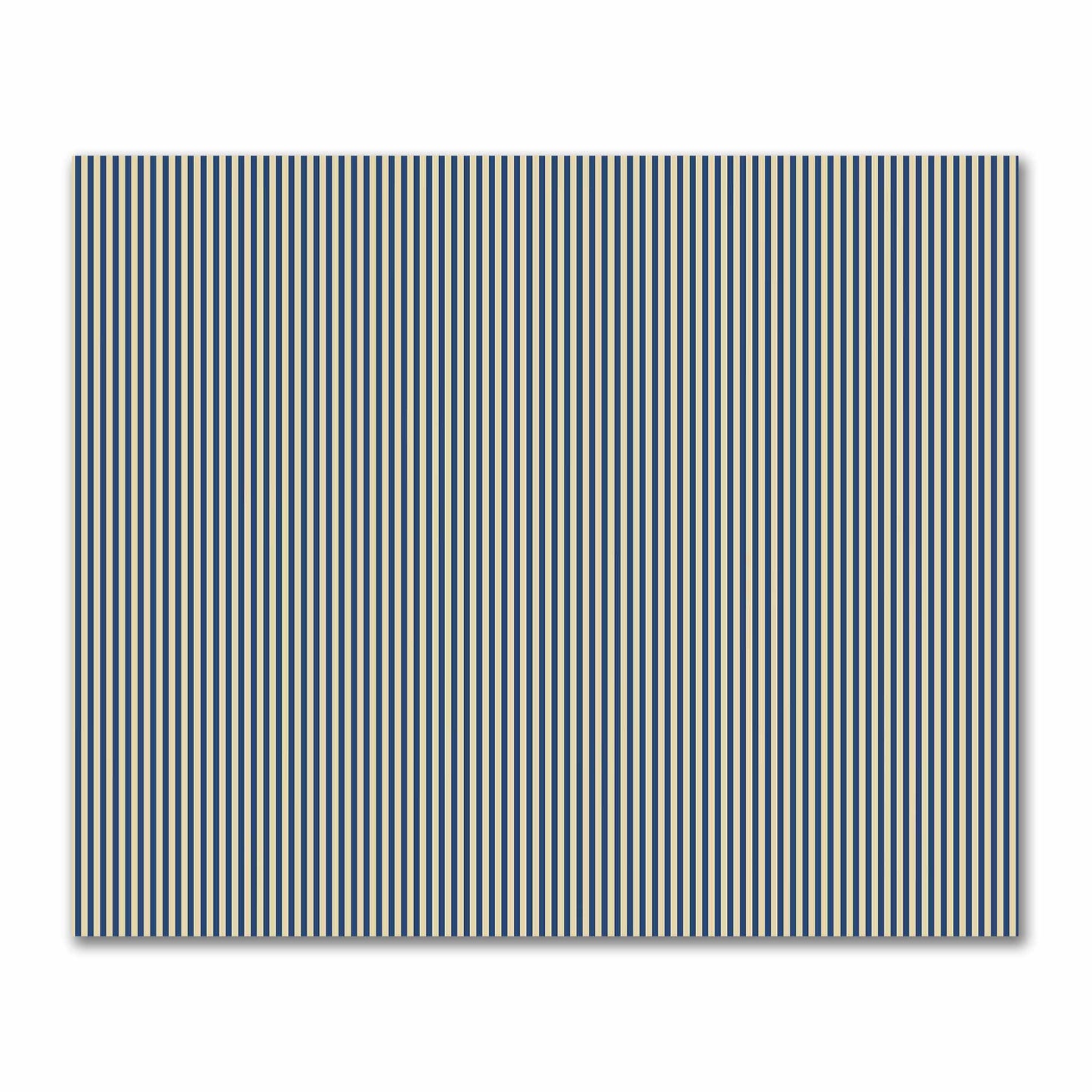 Canvas Fabric with Thin Royal Blue Bars on Tan, FACS-1294-241