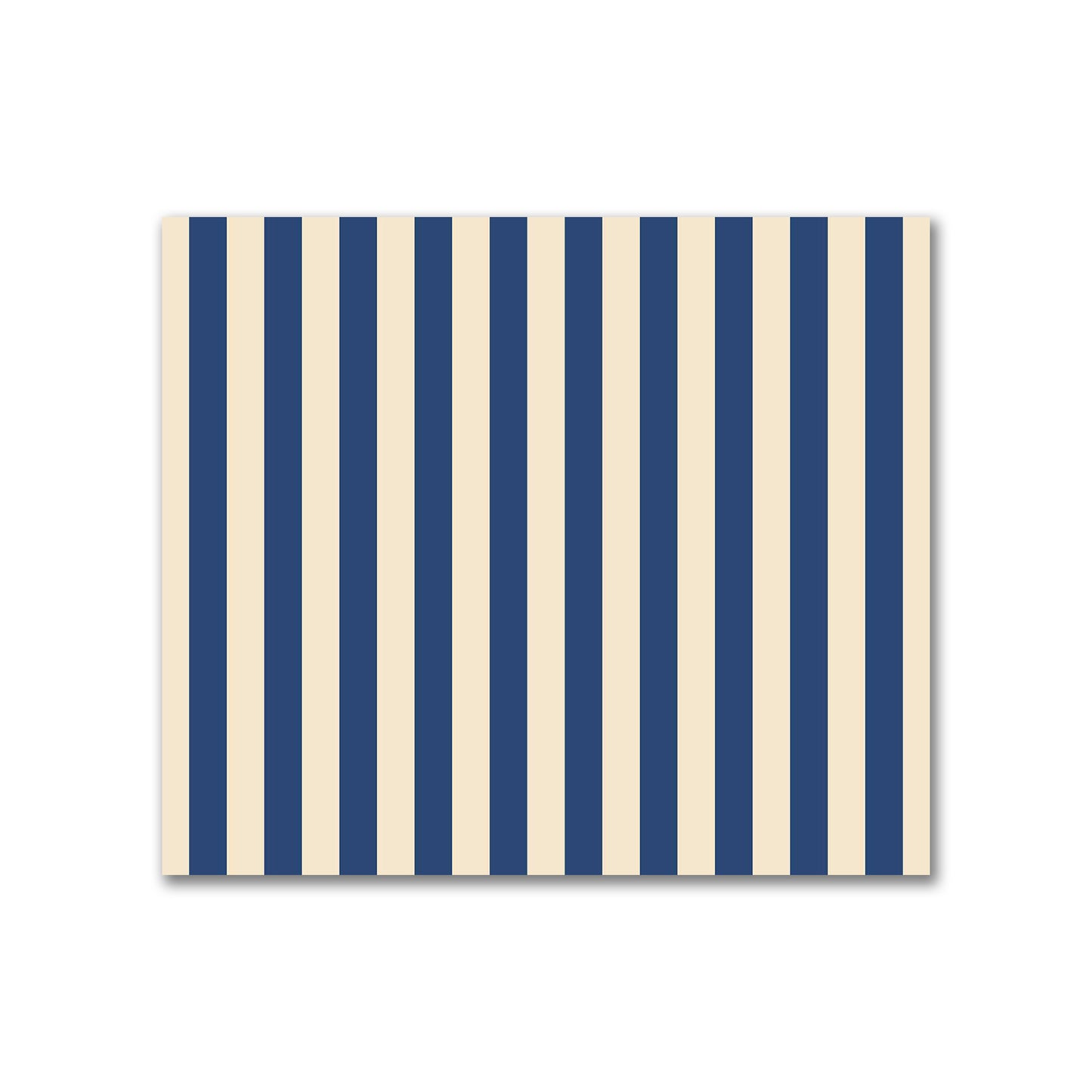 Cotton Sateen Fabric with Royal Blue Bars on Beige, FACS-1295-051