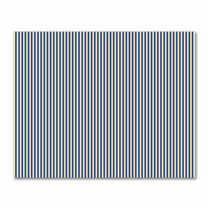Cotton Sateen Fabric with Royal Blue Bars on Beige, FACS-1295-051