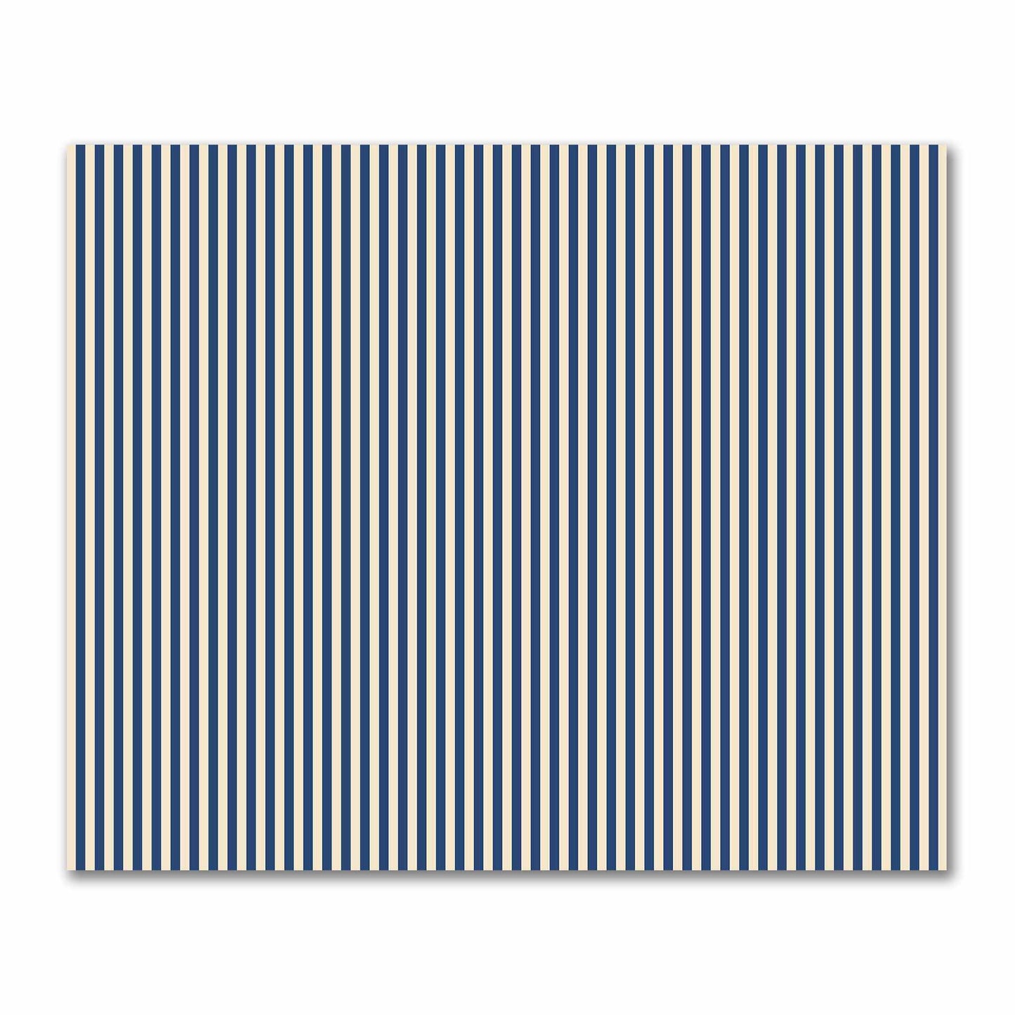 Cotton Sateen Fabric with Royal Blue Bars on Beige, FACS-1295-051