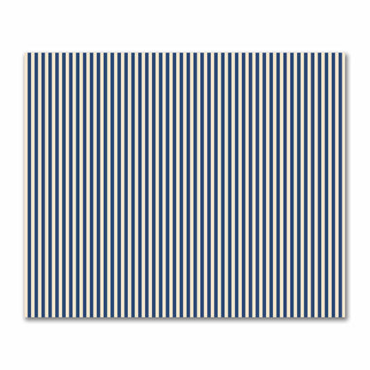 Cotton Sateen Fabric with Royal Blue Bars on Beige, FACS-1295-051