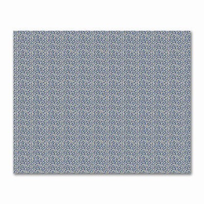 Beige Cotton Sateen Fabric with Royal Blue Hand-painted Dab Motif Print | FACS-1295-092