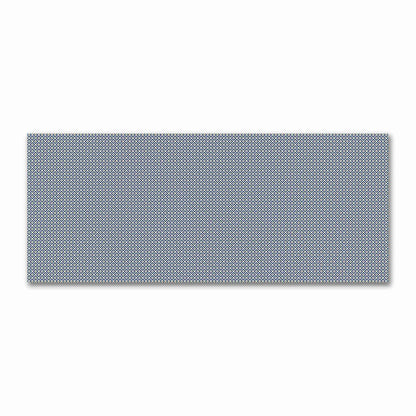 Beige Cotton Sateen Fabric with Royal Blue Repeating Square Motif Print | FACS-1295-122