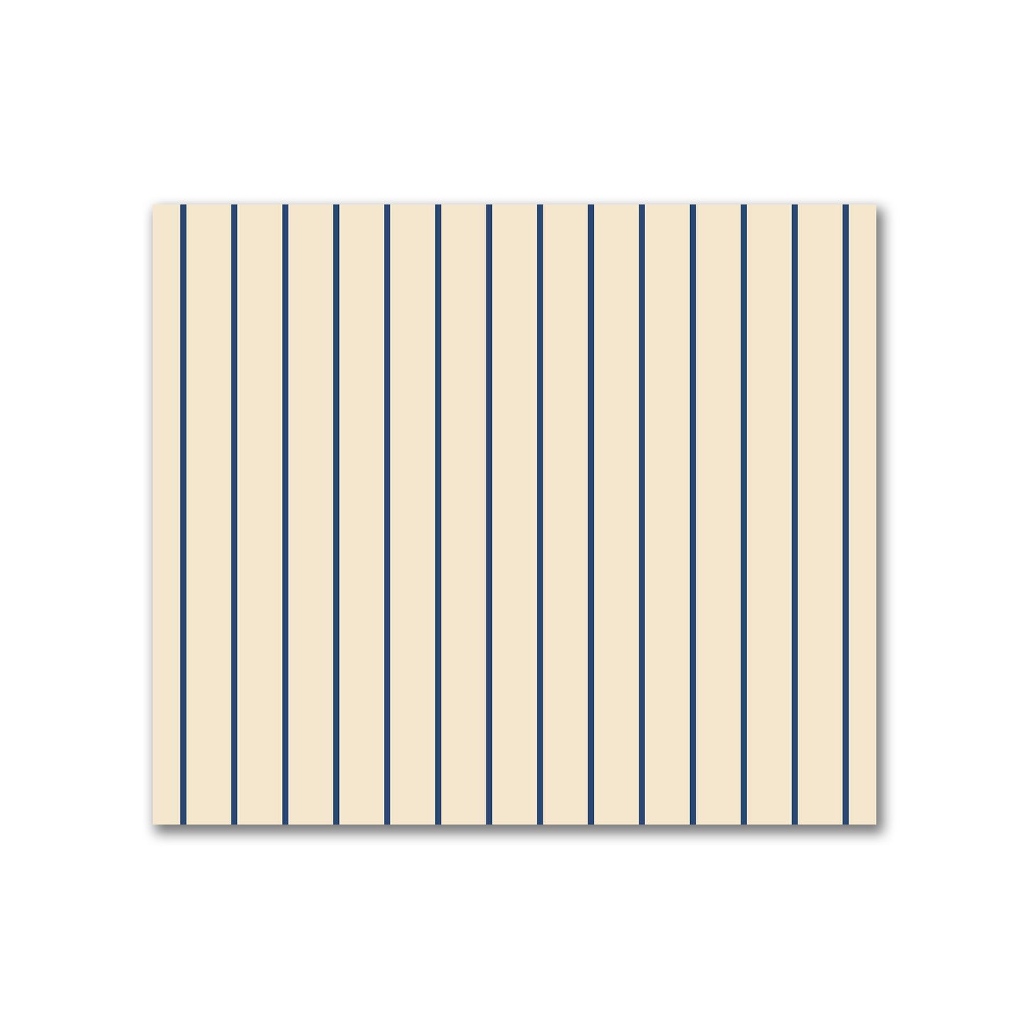 Cotton Sateen Fabric with Fine Royal Blue Stripes on Beige, FACS-1295-151