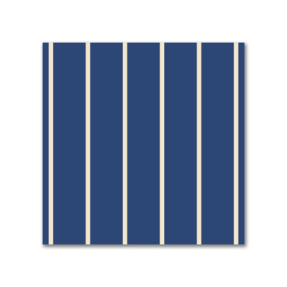 Cotton Sateen Fabric with Fine Beige Stripes on Royal Blue, FACS-1295-152