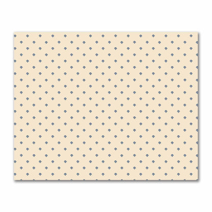 Beige Cotton Sateen Fabric with Royal Blue Hand-painted Swizzle Motif Print | FACS-1295-171
