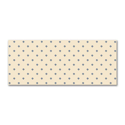 Beige Cotton Sateen Fabric with Royal Blue Hand-painted Swizzle Motif Print | FACS-1295-171