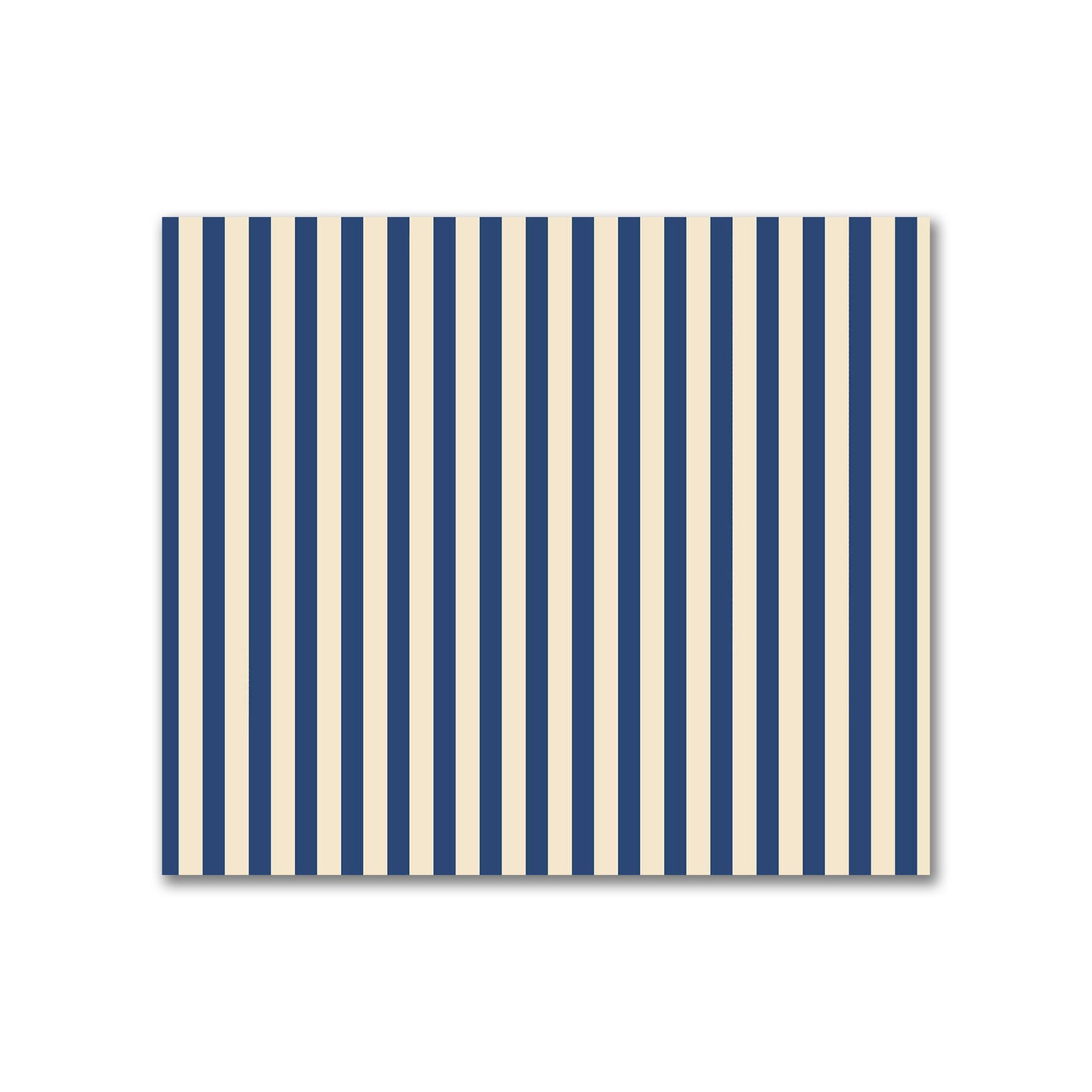 Cotton Sateen Fabric with Thin Royal Blue Bars on Beige, FACS-1295-241