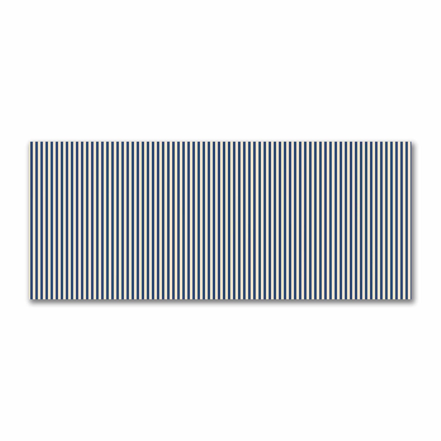 Cotton Sateen Fabric with Thin Royal Blue Bars on Beige, FACS-1295-241