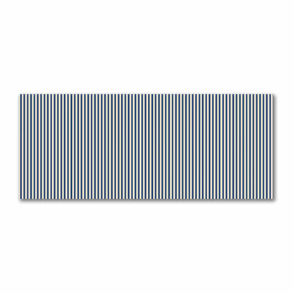 Cotton Sateen Fabric with Thin Royal Blue Bars on Beige, FACS-1295-241