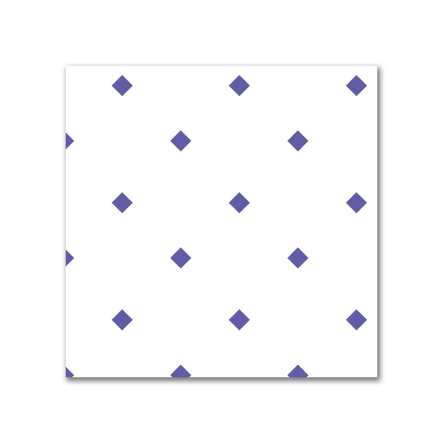 Off-White Cotton Sateen Fabric with Purple Diamonds, FACS-1300-101