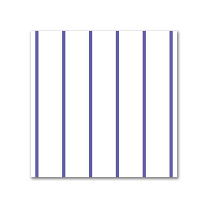 Off-White Cotton Sateen Fabric with Fine Purple Stripes, FACS-1300-151