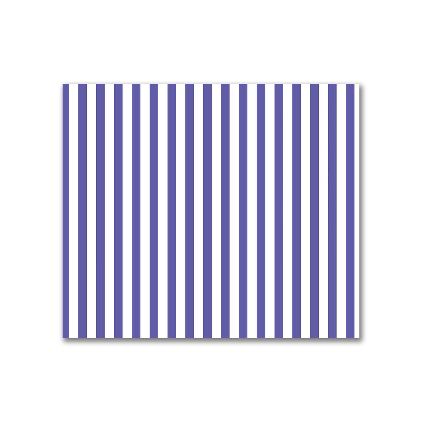 Off-White Cotton Sateen Fabric with Thin Purple Bars, FACS-1300-241