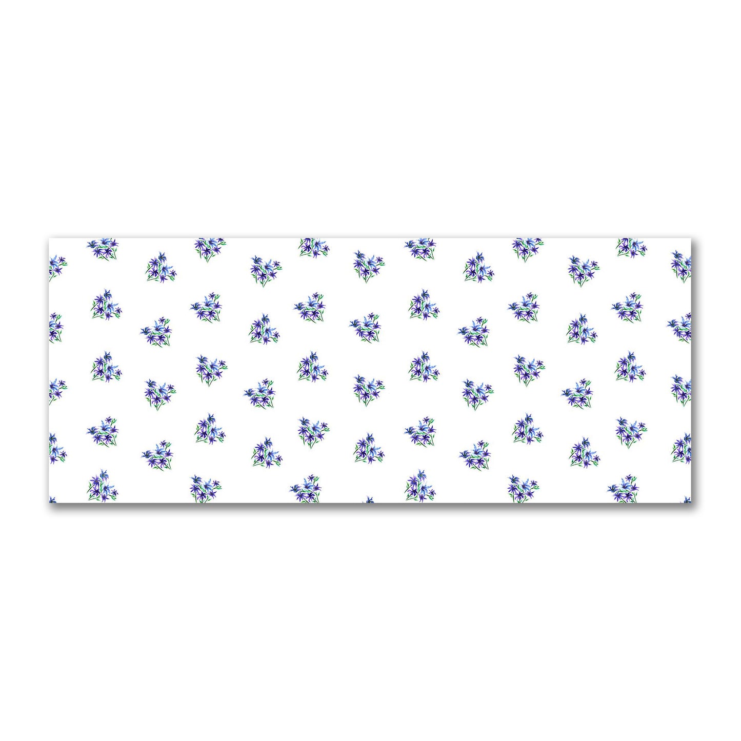 Cotton Sateen Fabric with Hand-painted Purple Watercolor Floral Pattern Print, FACS-1305