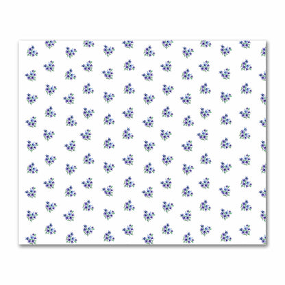 Cotton Sateen Fabric with Hand-painted Purple Watercolor Floral Pattern Print, FACS-1305
