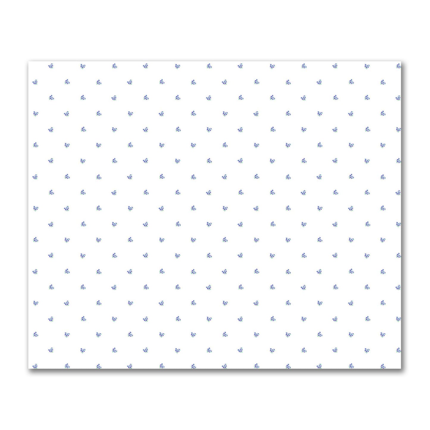 Cotton Sateen Fabric with Hand-painted Small Purple Watercolor Floral Pattern Print, FACS-1306