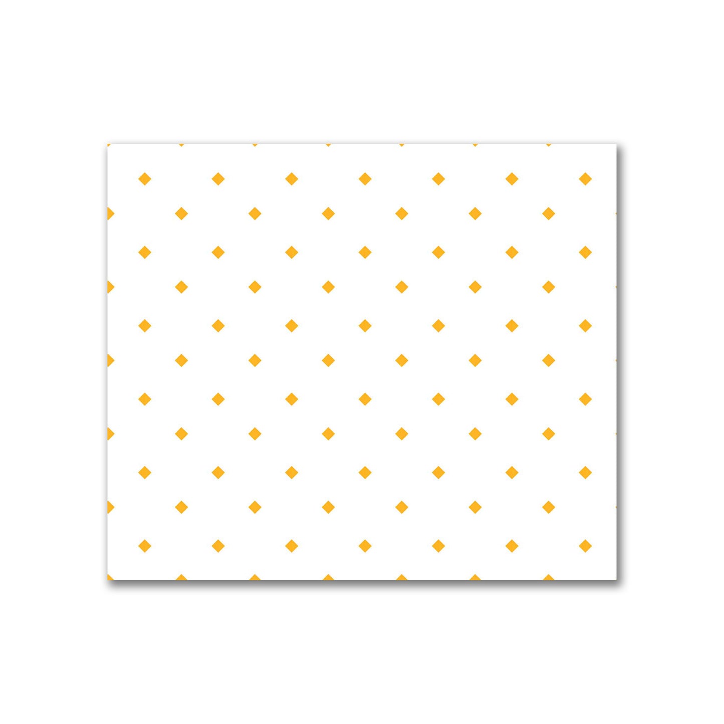 Off-White Cotton Sateen Fabric with Yellow-Orange Diamonds, FACS-1310-101