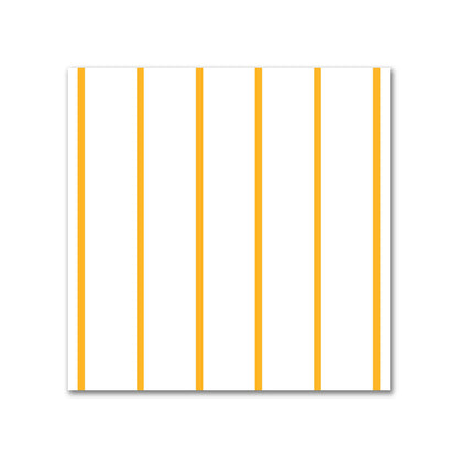 Off-White Cotton Sateen Fabric with Fine Yellow-Orange Stripes, FACS-1310-151