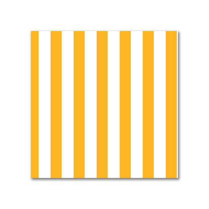 Off-White Cotton Sateen Fabric with Thin Yellow-Orange Bars, FACS-1310-241
