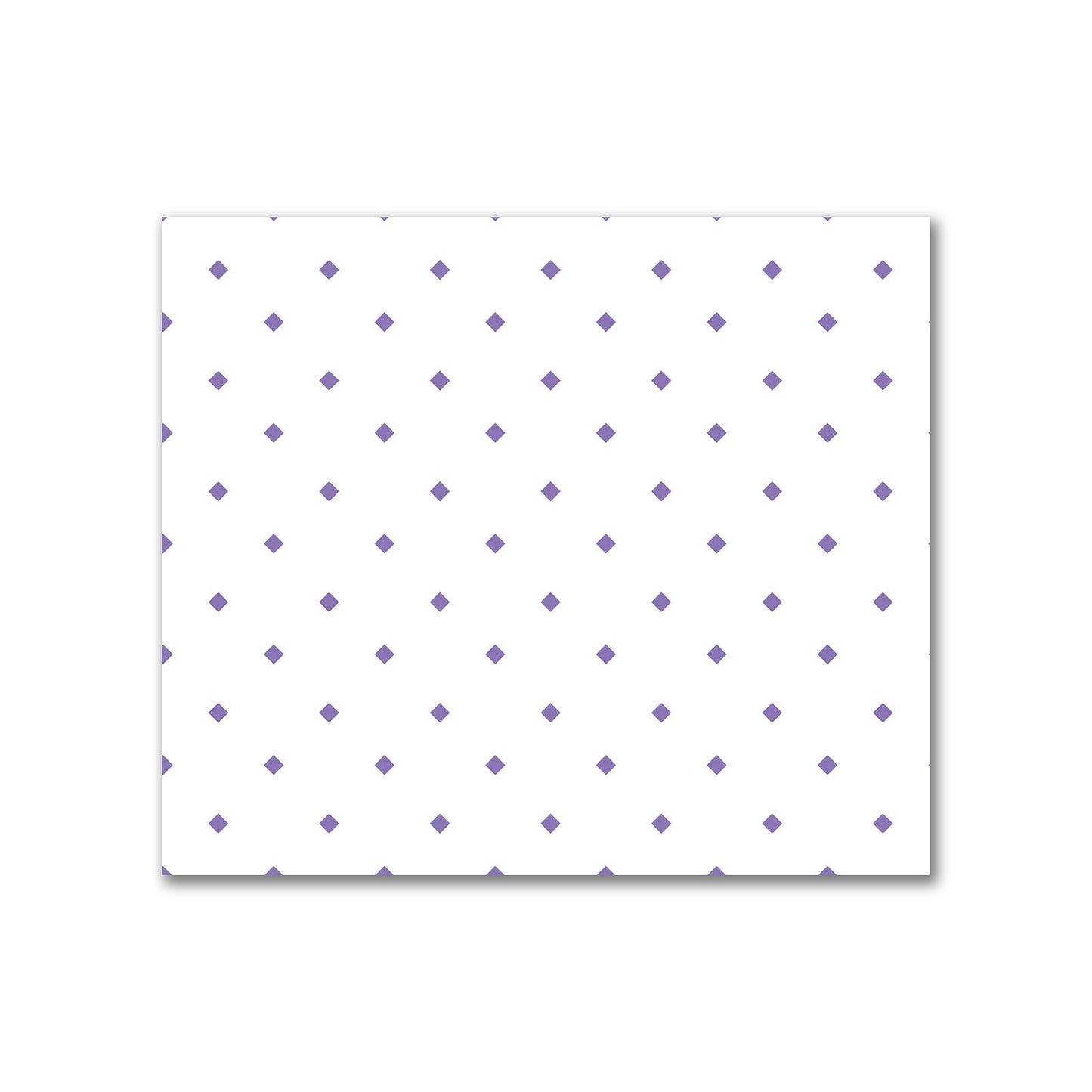 Off-White Cotton Sateen Fabric with Purple Diamonds, FACS-1320-101
