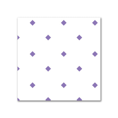Off-White Cotton Sateen Fabric with Purple Diamonds, FACS-1320-101