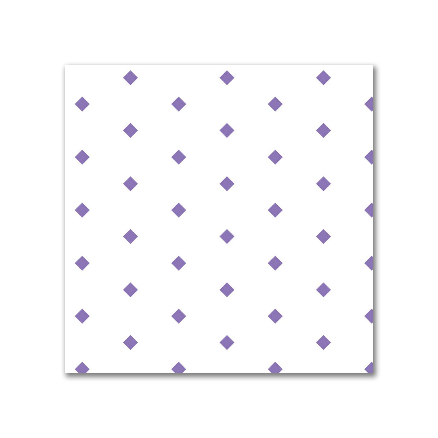 Off-White Cotton Sateen Fabric with Fine Purple Diamonds, FACS-1320-111