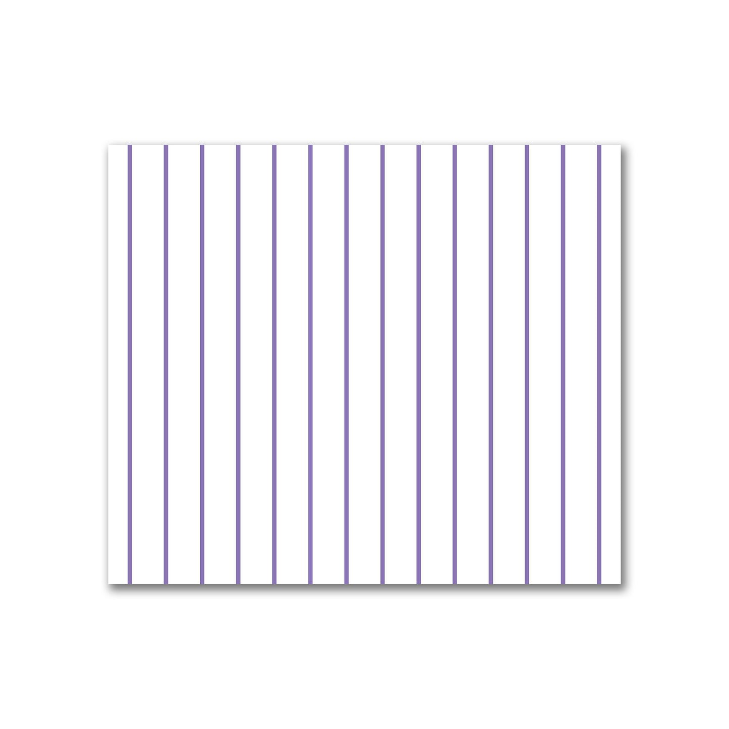 Off-White Cotton Sateen Fabric with Fine Purple Stripes, FACS-1320-151
