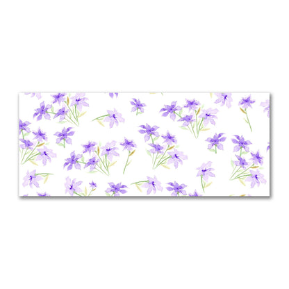 Cotton Sateen Fabric with Hand-painted Purple Watercolor Floral Print, FACS-1324