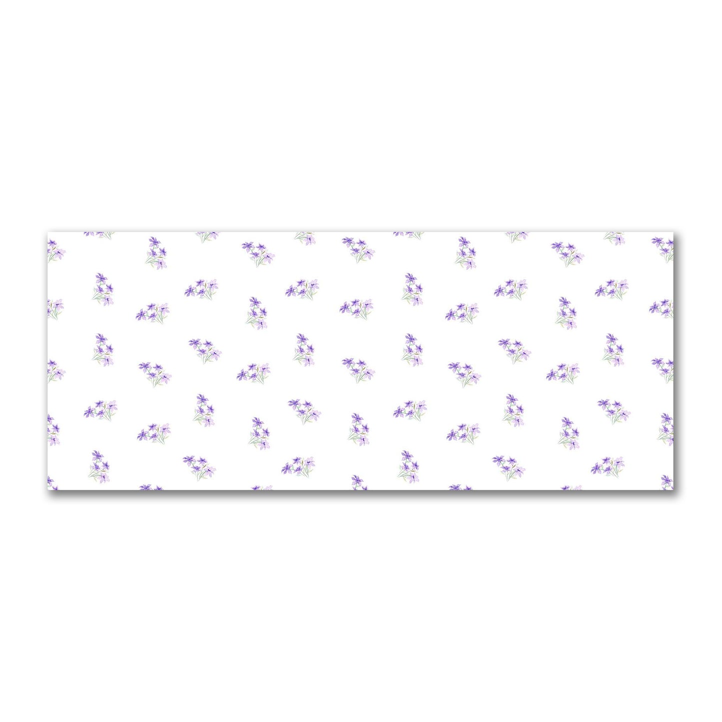 Cotton Sateen Fabric with Hand-painted Purple Watercolor Floral Pattern Print, FACS-1325