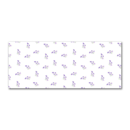 Cotton Sateen Fabric with Hand-painted Purple Watercolor Floral Pattern Print, FACS-1325