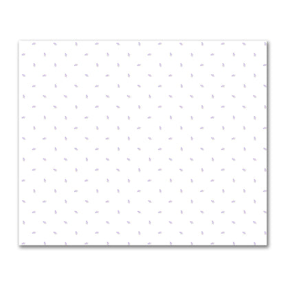Cotton Sateen Fabric with Hand-painted Small Purple Watercolor Floral Pattern Print, FACS-1326