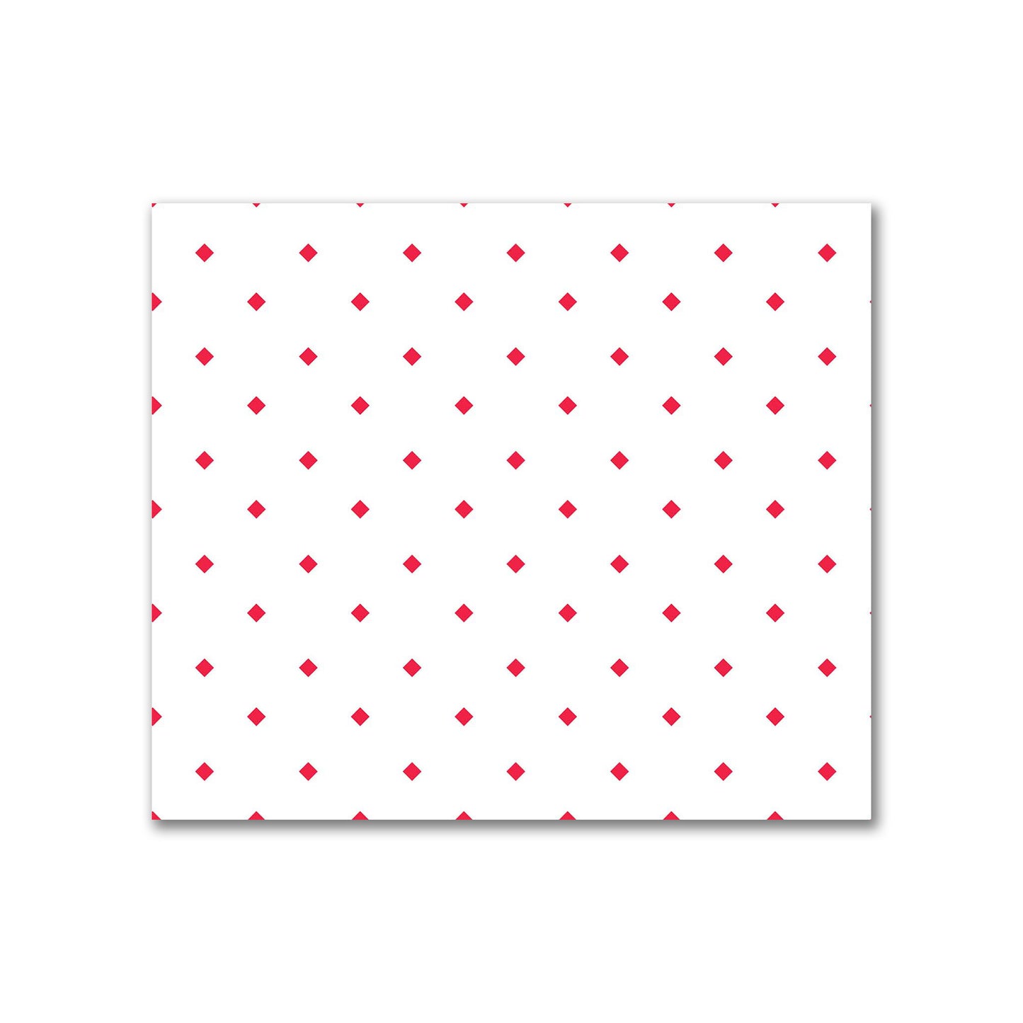 Off-White Cotton Sateen Fabric with Red Diamonds, FACS-1330-101