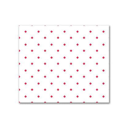Off-White Cotton Sateen Fabric with Red Diamonds, FACS-1330-101