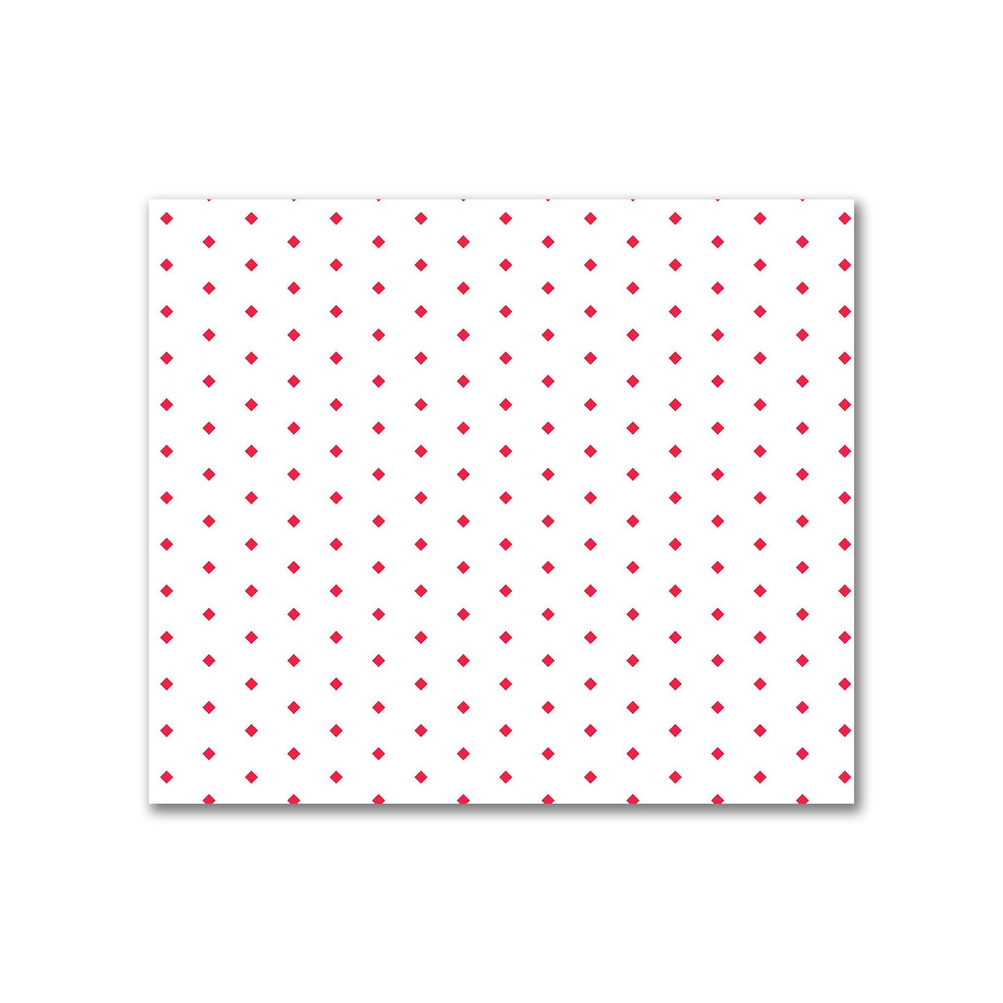 Off-White Cotton Sateen Fabric with Fine Red Diamonds, FACS-1330-111