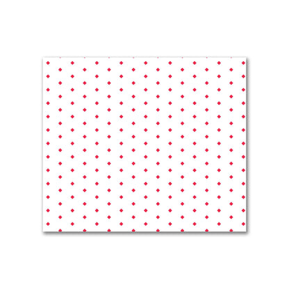 Off-White Cotton Sateen Fabric with Fine Red Diamonds, FACS-1330-111