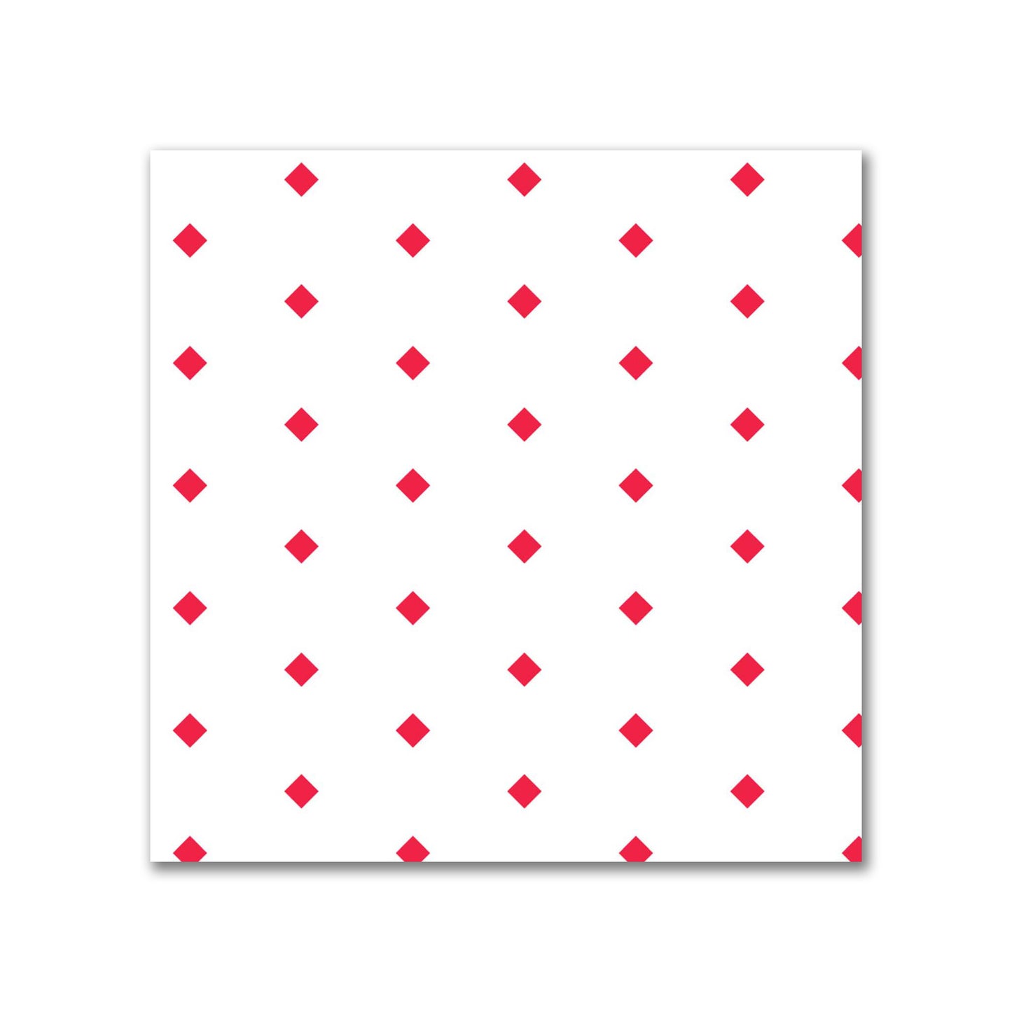 Off-White Cotton Sateen Fabric with Fine Red Diamonds, FACS-1330-111