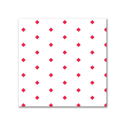 Off-White Cotton Sateen Fabric with Fine Red Diamonds, FACS-1330-111