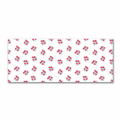 Cotton Sateen Fabric with Hand-painted Red Watercolor Floral Pattern Print, FACS-1335