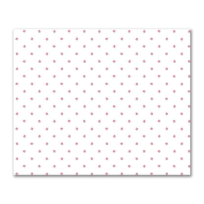 Cotton Sateen Fabric with Hand-painted Small Red Watercolor Floral Pattern Print, FACS-1336