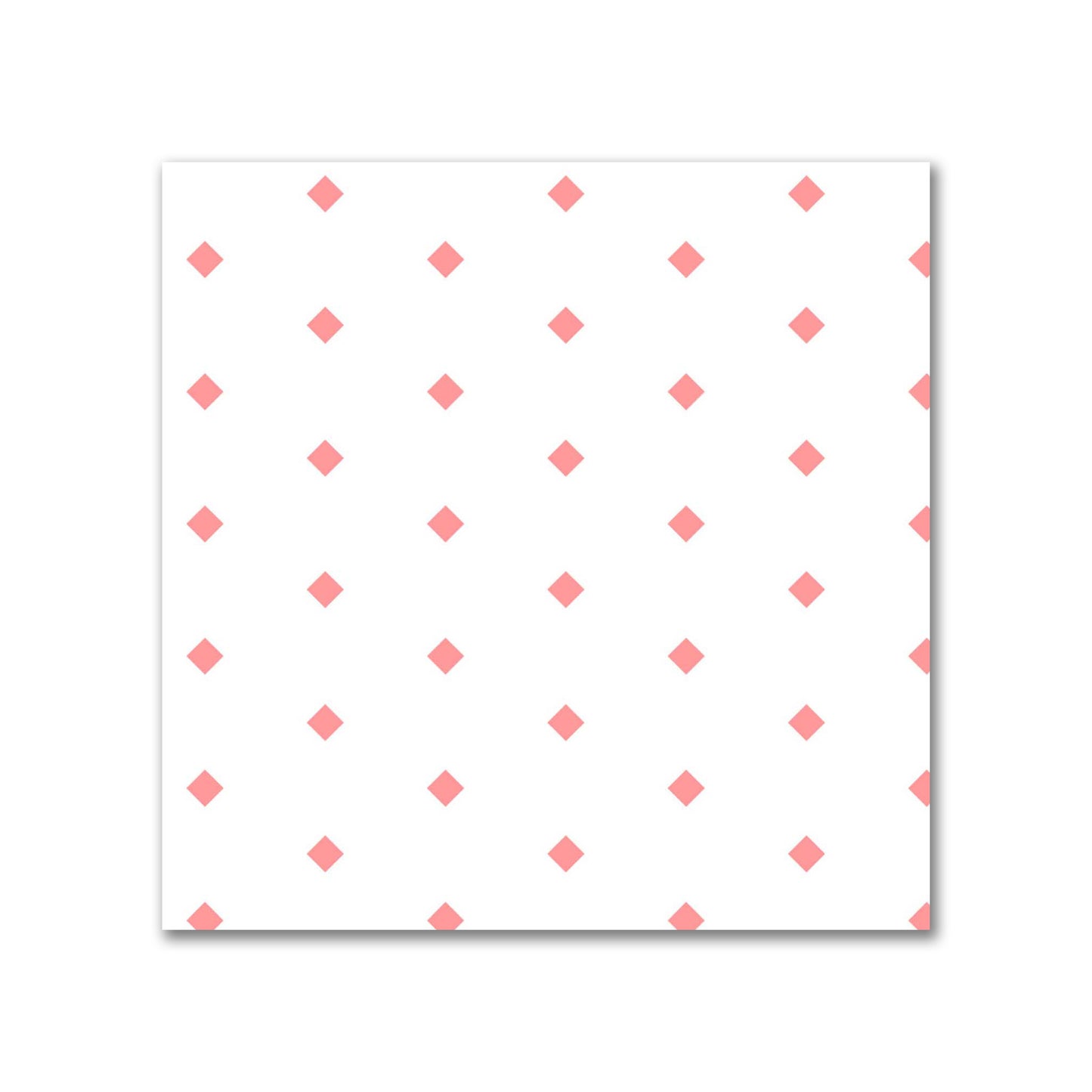 Off-White Cotton Sateen Fabric with Fine Pink Diamonds, FACS-1340-111