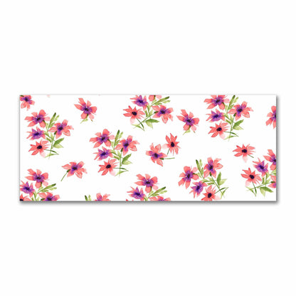 Cotton Sateen Fabric with Hand-painted Pink Watercolor Floral Print, FACS-1344